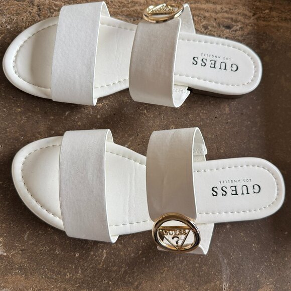 Guess Shoes - GUESS Lowered Double Band Slide Sandals Size 6